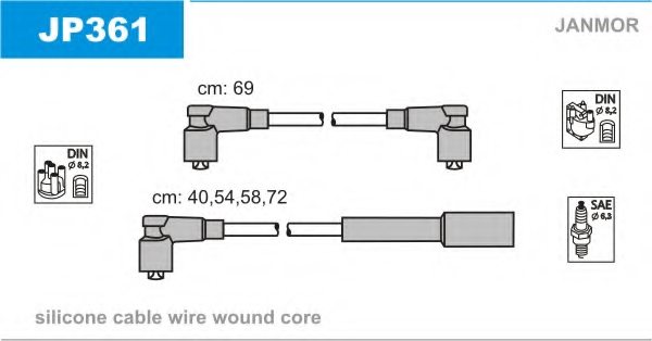 JANMOR JP361 Ignition Cable Kit